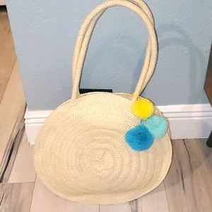 Boho straw purse